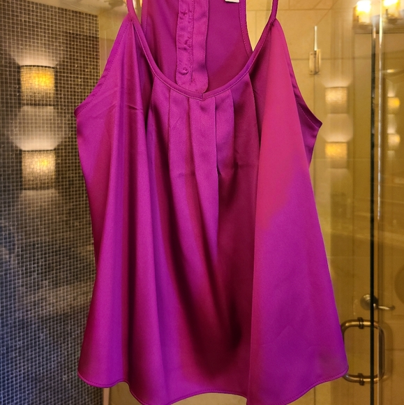Satin purple tank top - Picture 1 of 3